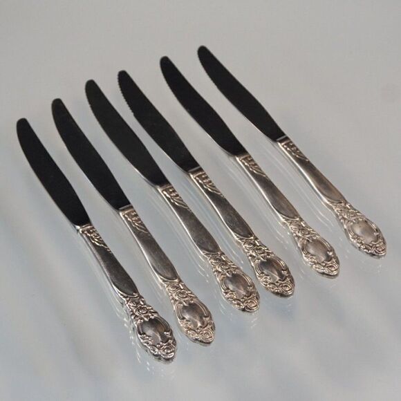 6 Dinner Knives 1953 BALLAD Aka Country Lane Pattern By Community - Picture 1 of 4